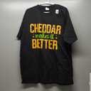 Cheddar Makes It Better Cheese Lover Cheesemaker T-Shirt (Small, Black)