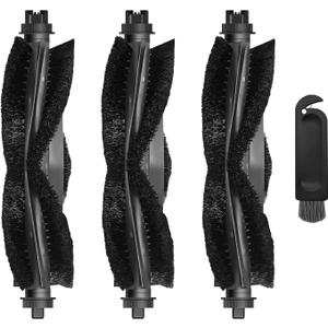 L60 L50 Replacement Roller Brush Compatible for Eufy L60, L60 SES, L60 Hybrid, L60 Hybrid SES, L50, L50 SES Robotic Vacuums, Includes 3 Main Rolling Brushes, 1 Cleaning Tool