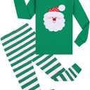 Kids Christmas Pajamas Boys Girls Hanukkah Thanksgiving Pjs Set Holiday Sleepwear 100% Cotton Size 10Years