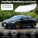 Headlight Lens Cover for Honda Civic 2006-2011 No.33151SNAA02 Front Left Headlight Headlamp Lense Clear Lens Cover Clear 1pc