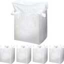 5 Pack FIBC Bulk Bags 1 Ton Bag 35"L x 35"W x 43"H 2200lbs Swl Woven Polypropylene Sack Heavy Duty One Ton Sandbags Duffle Top Flat Bottom for Sand, Industrial, Produce, Fruit, Transport