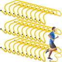 Wettarn 30 Pcs 6" Speed Agility Training Hurdles Plyometric Practice Agility Hurdle for Kids, Athletes, Basketball, Baseball, Soccer, Football Indoor Outdoor Sports Equipment (Yellow)