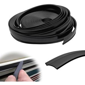50FT RV Trim Molding, UV-Resistant Weather Stripping Exterior Trim Molding Insert for RV Camper Travel Trailer Screw Cover Gutter Corner Channel Outside Seam roof Edge Track(Black)