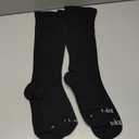 Cotton Compression Socks for Women Men - 2 Pairs 20-30mmHg Circulation Grid Arch Support Socks, Breathable (L, Black)