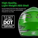 TCMT Youth Dirt Bike Helmet DOT Certified - Kids Full Face Motocross ATV Helmet with Goggles, Gloves and Helmet Bag for Off-Road, BMX, MX, Street Riding (Green, Youth Small)