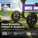 All Terrain Knee Scooter for Adults for Foot Surgery, Purple