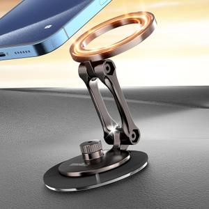 Smolink Magnetic Phone Holder for car, Tesla Phone Mount, [All-Metal] Strong Magnets Car Mount, Universal 360Rotation Car Phone Mount Holder for All Phones, Black,
