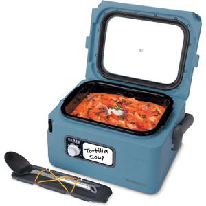 Presto 06017 8-Quart Nomad Traveling Slow Cooker, Blue