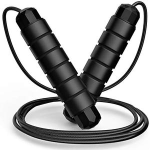 Jump Rope, Tangle-Free Rapid Speed Jumping Rope Cable with Ball Bearings for Women, Men, and Kids, Adjustable Steel Jump Rope with Foam Handles for Home Gym Exercise Fitness Workout Equipment & Slim Body