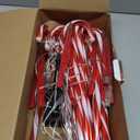 Candy Cane Christmas Lights Outdoor, 10 inch Lighted Candy Cane Yard Lights with Set of 10 Candy Canes Outdoor Walkway Christmas Lights Pathway Lawn Yard Decorations