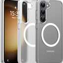 Oterkin Magnetic for Samsung Galaxy S23 Case Matte, S23 Phone Case Compatible with MagSafe Frosted Translucent Shockproof Anti-Scratch Slim Fit Case Military Grade Protection (Clear Matte)