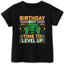 Birthday Boy Toddler T-Shirt, Happy Birthday Dude Shirt (Black)