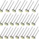 Partsam 20Pcs 4.7mm-12v Car White Mini Bulbs Lamps Indicator Cluster Speedometer Backlight Lighting