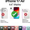 RANYOK Wallet Case Compatible with iPhone 17 Air Case, with 6 Card Holder RFID Blocking, PU Leather Zipper Flip Wallet Pocket, Kickstand, Wrist Strap | Protective Phone Cover for 17 Air, Brown