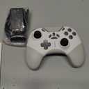 Hall Effect Bluetooth Controller for Switch/PC/iPhone/Android/Apple Arcade MFi Games/Mac/TV/Steam, Pro Wireless Game Controller with Phone Clip with Lock Speed/6-Axis Gyro/Dual Motors/Turbo/Switch Key (White)