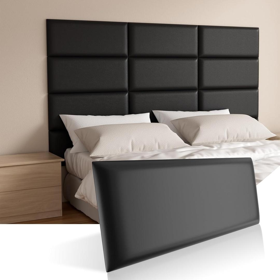 Twin Headboards, Self-Adhesive 3D Panels, Upholstered Wall Panels for Bedroom/Living Room (6 Pieces 9.84 in x 23.6 in), 6 PCS