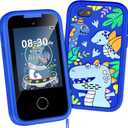 Kids Phone for Boys, Christmas Birthday Gifts for Boy Girl Age 3-10 Kids Toys Cell Phone, 2.8" Touchscreen Toddler Learning Play Toy Phone with Dual Camera, Game, Music Player, 8GB Card Blue