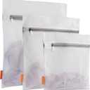 Polecasa 3Pcs Mesh Laundry Bags with Sturdy Zipper, Even Mesh Holes, Variety Sizes for all Your Delicates, Lingerie, Bras, Baby Clothes -Travel Essentials (1 Large, 1 Medium, 1 Small)