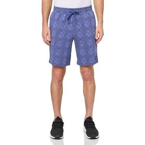 PUMA Men's Graphic Fleece 8" Shorts, Logomania All-Over-Print Green Moon SS25, XX-Large
