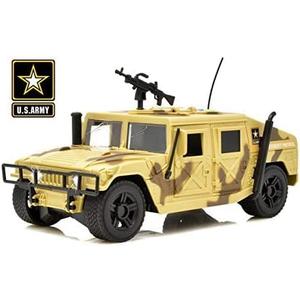 Lollipop United States Army Friction Powered Military Humvee Toy, 1:16 Scale Model Armored Car, Utility Vehicle w/Lights/Sounds