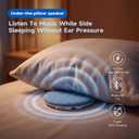 Pillow Speaker for Sleeping, Auto-Off Timer Portable Bluetooth Speaker Under Pillow Rechargeable for Side Sleeper