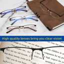 4-Pack Reading Glasses for Men,1.25 Blue Light Blocking Reading Glasses Mens Metal Readers with Spring Hinges Anti Glare/eye Strain