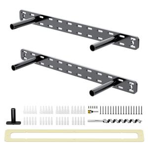 2pcs Floating Shelf Hardware Heavy Duty Hidden Shelf Brackets Support,Wall Mounting Invisible Floating Shelves Bracket with Jig (18" x 4" x 1.5" with Tools), Black  2pcs Floating Shelf Hardware Heavy Duty Hidden Shelf Brackets Support,Wall Mounting Invisible Floating Shelves Bracket with Jig (18" x 4" x 1.5" with Tools), Black