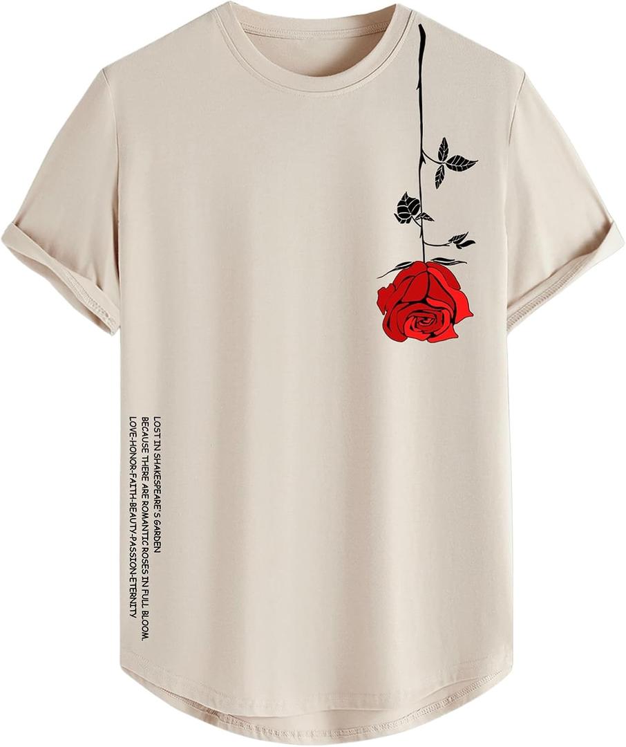 SOLY HUX T-Shirts for Men Crew Neck Short Sleeve Vintage Shirts Summer Graphic Tee Tops (XXL)