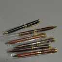 Yeaqee 6 Pcs Luxury Wood Ballpoint Pens 1.0mm Elegant Fancy Wooden Black Ink Pens Christmas Gift for Men Women Employee Teacher Journaling Executive Business