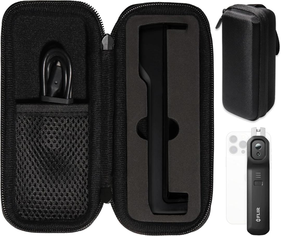 CaseSack thermal imager case for FLIR ONE EDGE PRO Wireless 160  120 IR camera, also fit for FLIR ONE EDGE Wireless 80  60 IR camera (Black)