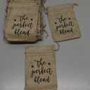 Fumete 25 Sets Wedding Coffee Party Favors for Guests the Perfect Blend Coffee Bean Bags Kraft Thank You Cards Organizer Reusable Burlap Bag and Twine Bridal Shower Souvenirs Gift, No Beans