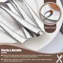 40 Piece Hammered Silverware Set, Stainless Steel Flatware Set for 8, Food Grade Cutlery Set for Home, Party, Wedding, Mirror Polished Dishwasher Safe
