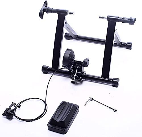 BalanceFrom Bike Trainer Stand Steel Bicycle Exercise Magnetic Stand with Front Wheel Riser Block, Black