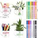 Newtay 16 Pcs Graduation DIY Mug Painted Mug Kit Personalized Coffee Mugs You Can Decorate Coffee Decorating Kit Graduation Your Own Christmas Father's Day Crafts for Kid Craft Drinking