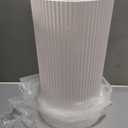 Metal Pleated Cylinder Pedestal Stands for Party, 3 Pieces Heavy Duty Round Cake Pedestal Stand Display Plinth Pillars Art Decor for Wedding Ceremony Birthday PartySmall, White