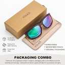 Polarized Sunglasses with UV400 Protection， Classic Retro Style for Men and Women Cycling Driving Fishing