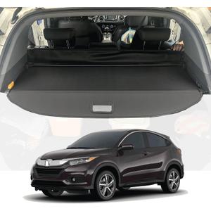 Cargo Cover Fit for 2016-2022 Honda HR-V Accessories Retractable Rear Trunk Security Cover Shielding Shade Honda HRV Cargo Cover 2016 2017 2018 2019 2020 2021 2022(Carbon Fiber Texture/Black)