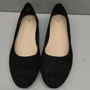Shupua Flats for Women Round Toe Flat Shoes Dressy Black Ballet Flats Comfortable Womens Dress Shoes Ballerina Flats for Work, Size US 10