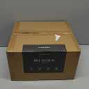 Modern Metal White Bread Box for Kitchen Countertop for Homemade Loaf Sourdough, Roll Top Breadbox for Kitchen Countertop Storage Container Bin, Farmhouse Stainless Steel Bread Keeper for Counters