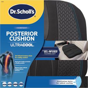 Dr. Scholl's Gel-Infused Posterior Seat Cushion for Car, Office, Home — Black