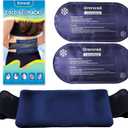 2 x Ice Packs for Injuries Reusable, 3-Piece Set Soft Cold Gel Packs | Soft Ice Wrap for Injury, Alleviate Joint and Muscle Pain - Gel Ice Pack Resuable for Back, Elbow, Shoulder(3pcs-Navy)