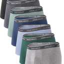 DAVID ARCHY Mens Trunks Underwear Soft Breathable Rayon Made from Bamboo Trunk No Fly Pouch (Medium, A, Multicoloured-7 Pack)