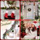 12 Pcs 4 Inch Large Velvet Christmas Balls with 24 Pcs 5.9 x 8.7 Inch Velvet Xmas Tree Bows Christmas Flocked Ornaments Set Hanging Decors for Tree Garland Holiday Party Decors(Neutral)