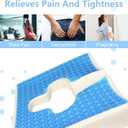 Memory Foam Seat Cushion,Anti-Slip Gel & Memory Foam Office Chair Cushions,Tailbone Pain Relief Seat Cushion for Office Workers,Drivers,Bed Cushion for Long-Term Bed, Blue, JM00012-01