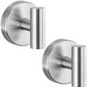 warlve Suction Cup Hooks No Drill Stainless Steel Shower Hooks Towel Hook Robe Hook Heavy Duty on Smooth and Non-Porous Surfaces in Bathrooms Kitchen Bedroom (2, Brushed Nickel)