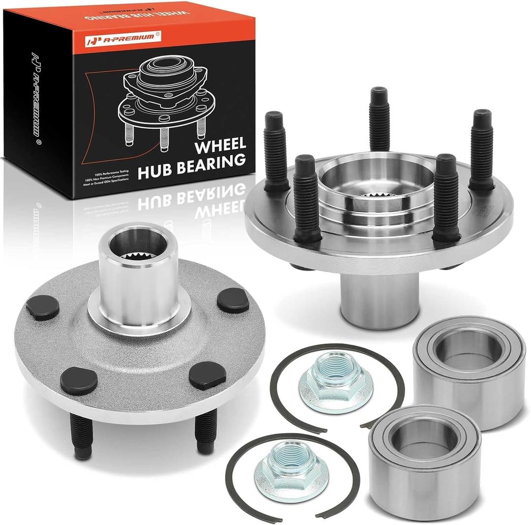 A-Premium Front Wheel Bearing and Wheel Hub Kit Compatible with Ford Escape, Mazda Tribute, Tribute, Mercury Mariner (2-Pc, Standard)
