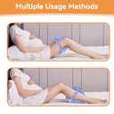 Revoget Alignment Pillows for Side Sleepers, 2025 New Revoget Hip Alignment Pillow, Relieve Hip Pain & Sciatica, with Adjustable Strap (Grid Blue) (Grey-1)