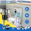 Saillong 1 Pack 3 Inch Universal Toilet Tank Replacement Kit, Include Dual Flush Valve with Push Button, Toilet Fill Valve, Bowl Gasket and Plastic Bolts, Tank Parts Replacement for 2-Piece