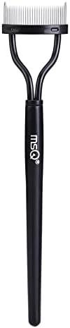Eyelash Comb MSQ Eyelash Separator Mascara Applicator Eyelash Definer With Comb Cover Arc Designed Cosmetic Brushes Tool Black (1PCS)