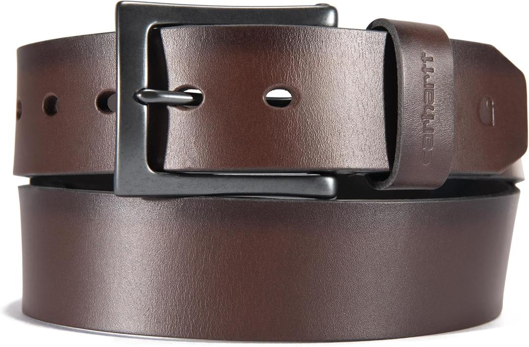 Carhartt Men's Rugged Burnished Leather Box Belts (54, Brown)